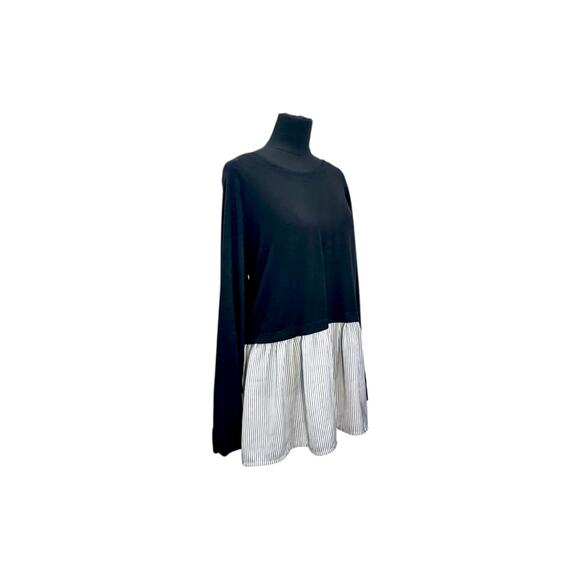 Jane & Delancey 3X Black & White Mixed Media Tunic Top - Picture 5 of 9